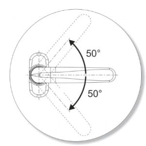 ידית חצי קפיצית
