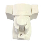 מעצור דלת קפיצי - לבן/קרם